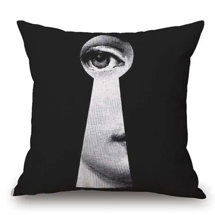 Модный Ретро декоративный чехол для подушки Fornasetti Art Master Car, Винтажный чехол для дивана, домашний декор, лен, высокое качество - Цвет: 18