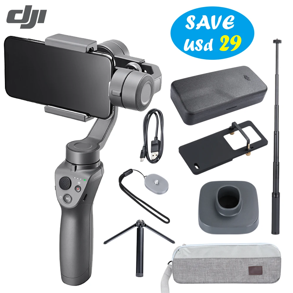  DJI Osmo Mobile 2 Stabilizer 3-Axis Handheld Gimbal for Smartphone Gopro Camera Phones Xs iPhone 8 