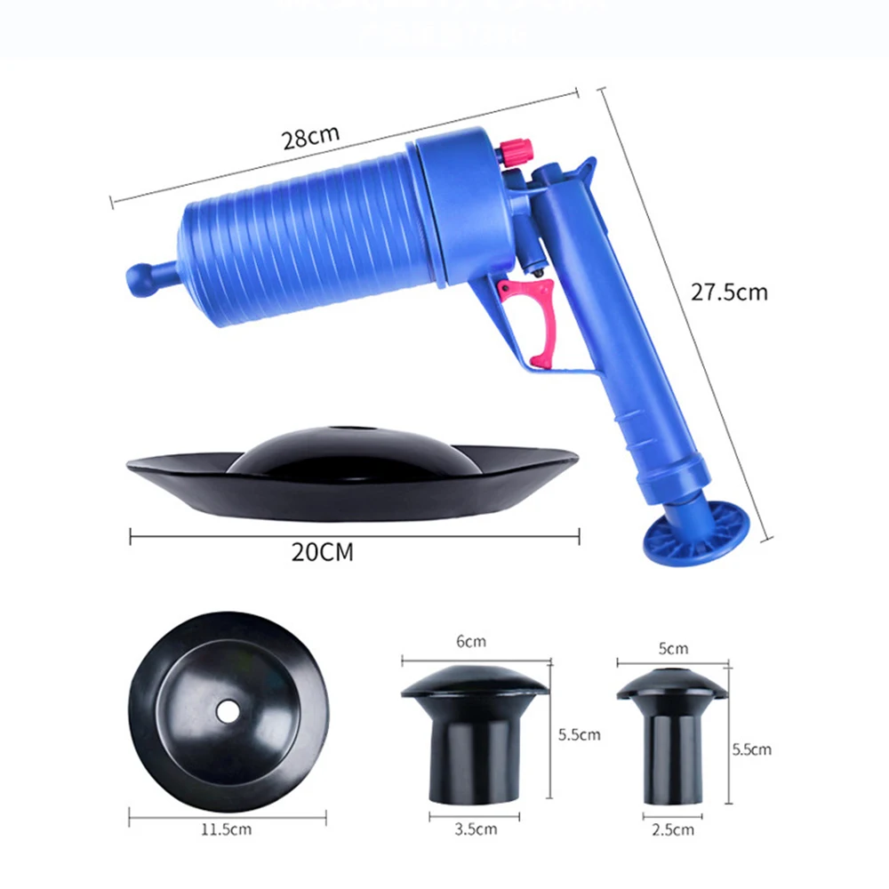 Высокое давление Air Drain Blaster насос поршень СТОК ТРУБЫ засорить Remover для туалета ванной кухня Очиститель комплект