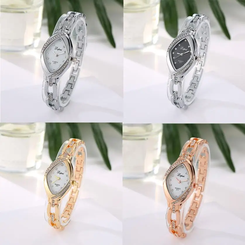Новые Модные Стразы Часы Для женщин Элитный бренд Нержавеющая сталь браслет часы Женские кварцевые наручные часы reloj mujer B50