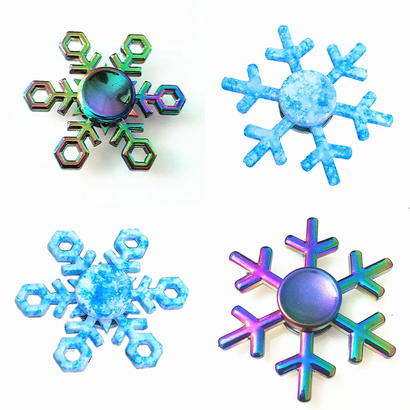 New Snowflake Fidget Spinner EDC Hand Spinners Autism ADHD Birthday Present Kids Christmas Gifts Metal Finger Toys | Игрушки и хобби