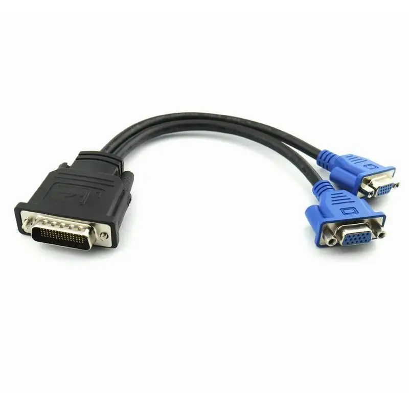 DMS 59 Pin 5.9mm Male to 2 VGA 15 Pin Female Splitter Adapter Cable