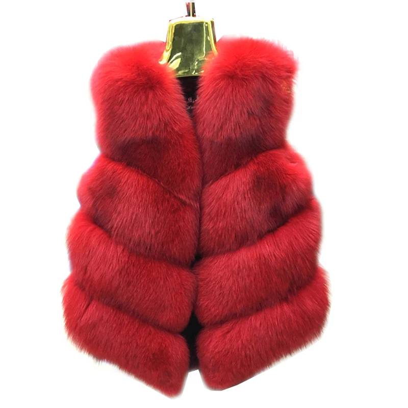 Réel Gilets 100 Naturel Sans pourpre Xl V Fourrure Vêtements ivoire Pelt Renard Rose Femelle Véritable Complet Ardoisé Manches cou 2018 Gilet D'hiver De noir U5xXdqqvw