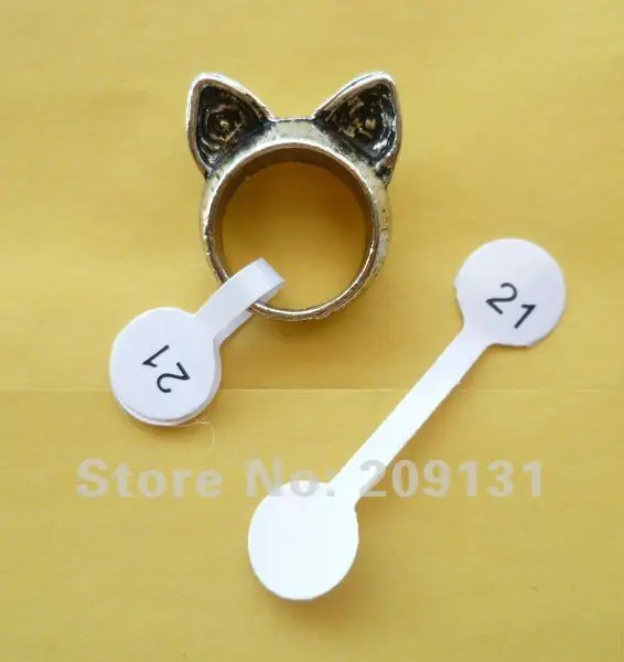 21 500PCS Jewelry Ring Size tag adhesive Ring labels Sticker Jewelry