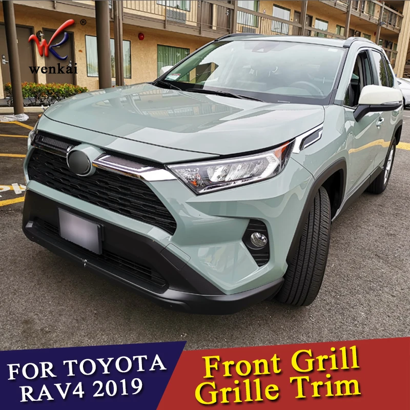 Накладка на решетку радиатора для Toyota Rav4 Hybrid XA50 2019 2020 ABS|Хромирование| |