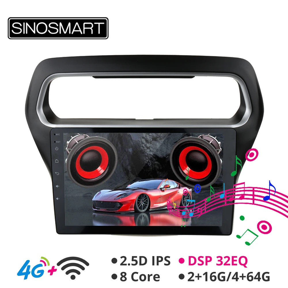 Автомобильный gps-навигатор Sinosmart Android 8 1 Радиоуправляемый экран для Ford escet 2015 2din 2.5D