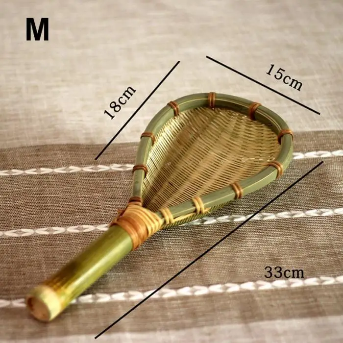 Горячая бамбуковая плетеная дуршлаг натуральная ручная тканая фильтровальная ложка для лапши LSK99