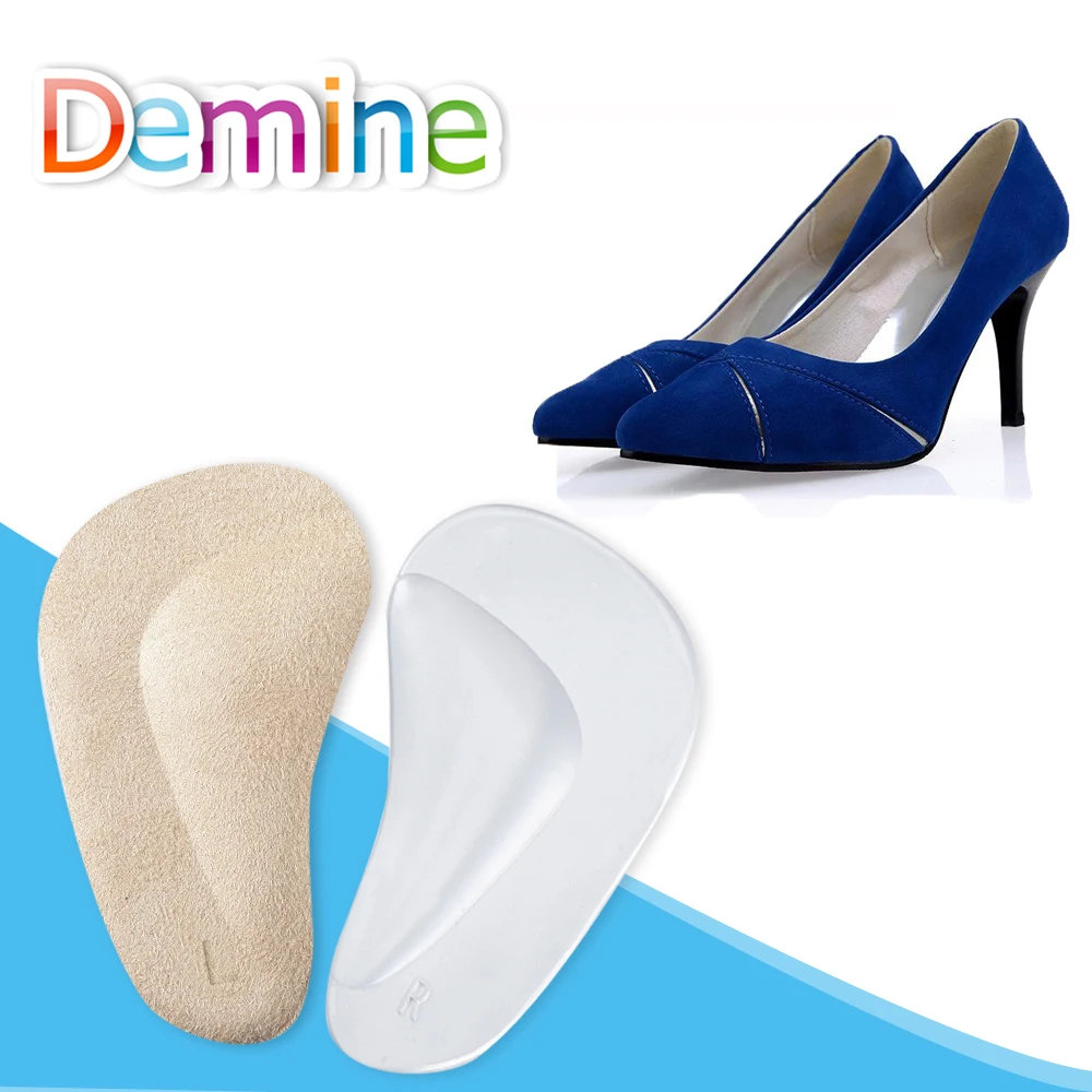 

Demine GEL Arch Support Pads for Flat Foot Care Orthotic Half Insoles Shoe Heel Pain Relief Orthopedic Half Yard Pad HeelInserts