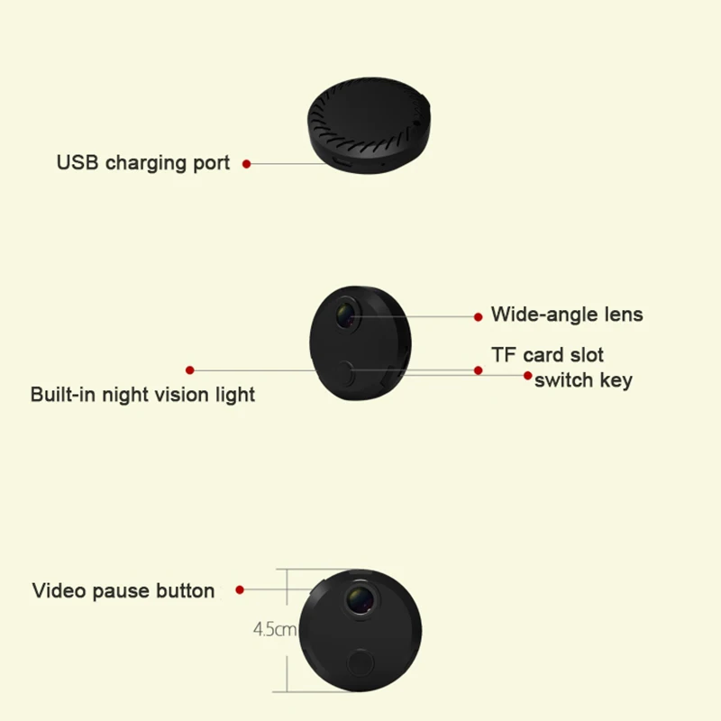 Мини камера 1080P Wifi IP Сетевая сенсор Инфракрасное Ночное Видение Поддержка