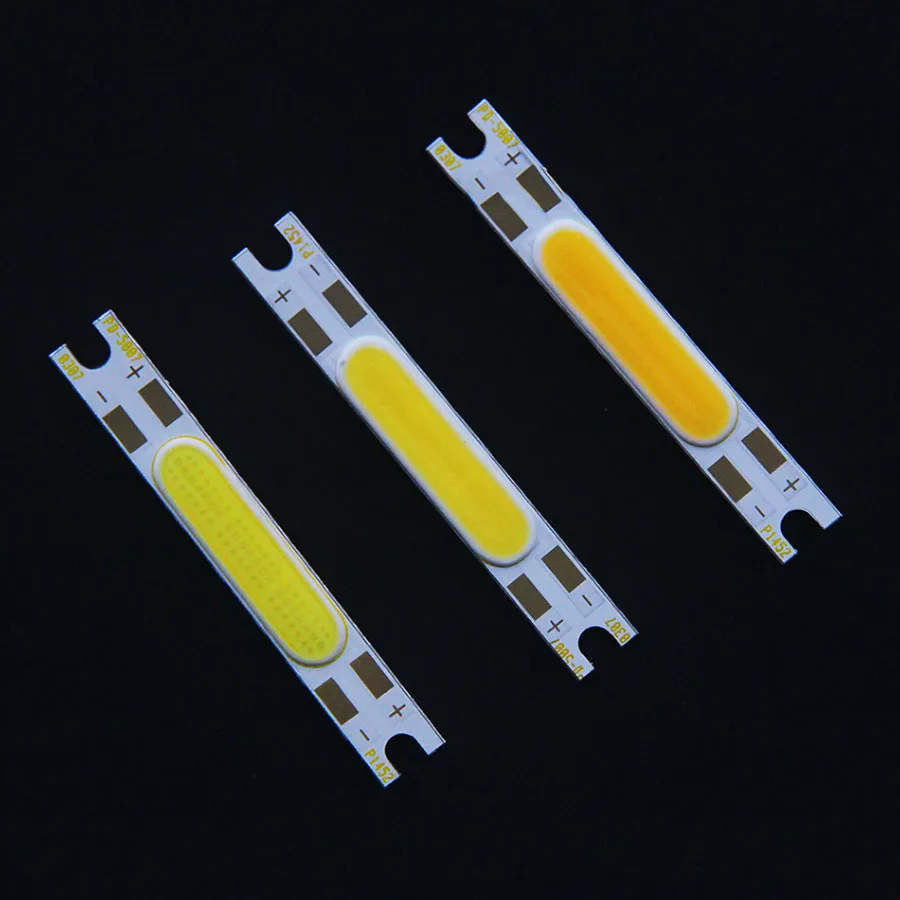 Smuxi 3W COB DIY LED Light Bulb 50x7mm Strip Bar On Board DC9-12V White White Warm White Optional