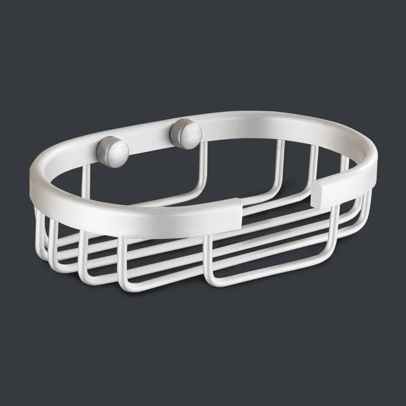 Square aluminum soap rack bathroom storage round soap box creative soap drain holder silver shelves restroom organizer Square aluminum soap rack bathroom storage round soap box creative soap drain holder silver shelves restroom organizer