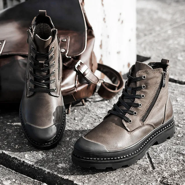 Motorcycle retro genuine leather Boots  Martin boots 2