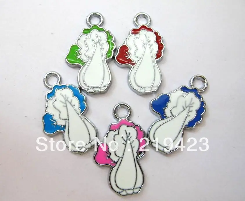 100pcs 22x11mm cabbage DIY Hang Charms Pendands Jewelry accessories Fit cellphone