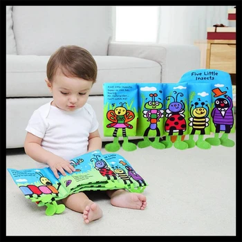 

Hot New Insect Foot Can Bite Cloth Book Early Education Activity Unfolding Puzzle Stereo Book Every Page Has Rustle Paper -30
