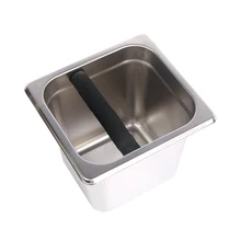 Stainless Steel Coffee Bucket Espresso Grounds Residue Knock Box Container GN pan Kitchen Coffee Filters Tools Stainless Steel Coffee Bucket Espresso Grounds Residue Knock Box Container GN pan Kitchen Coffee Filters Tools