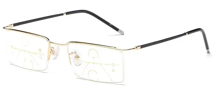 WEARKAPER Сверхлегкий половина F Смарт зум Титан прогрессивные Мультифокальные очки для чтения для мужчин женщин дальнозоркости