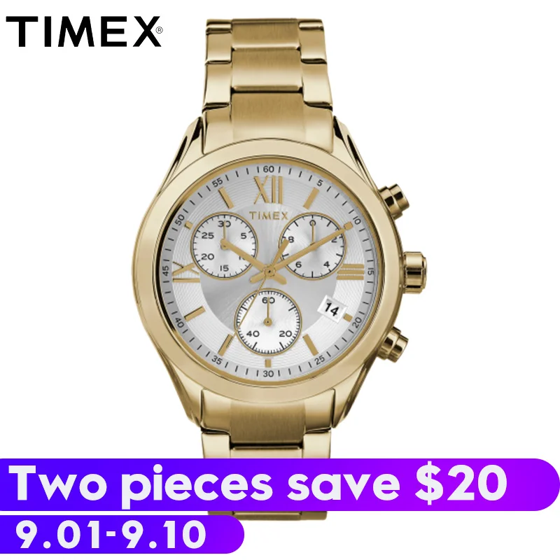 2018 специальное предложение для Timex Для мужчин часы Tw2p937 золото Майами хронограф