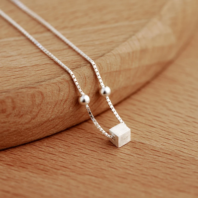 

Summer Fashion 925 Sterling Silver Box Cube Bracelets For Women New Designer S925 Charms Bracelets Bijoux Wholesale