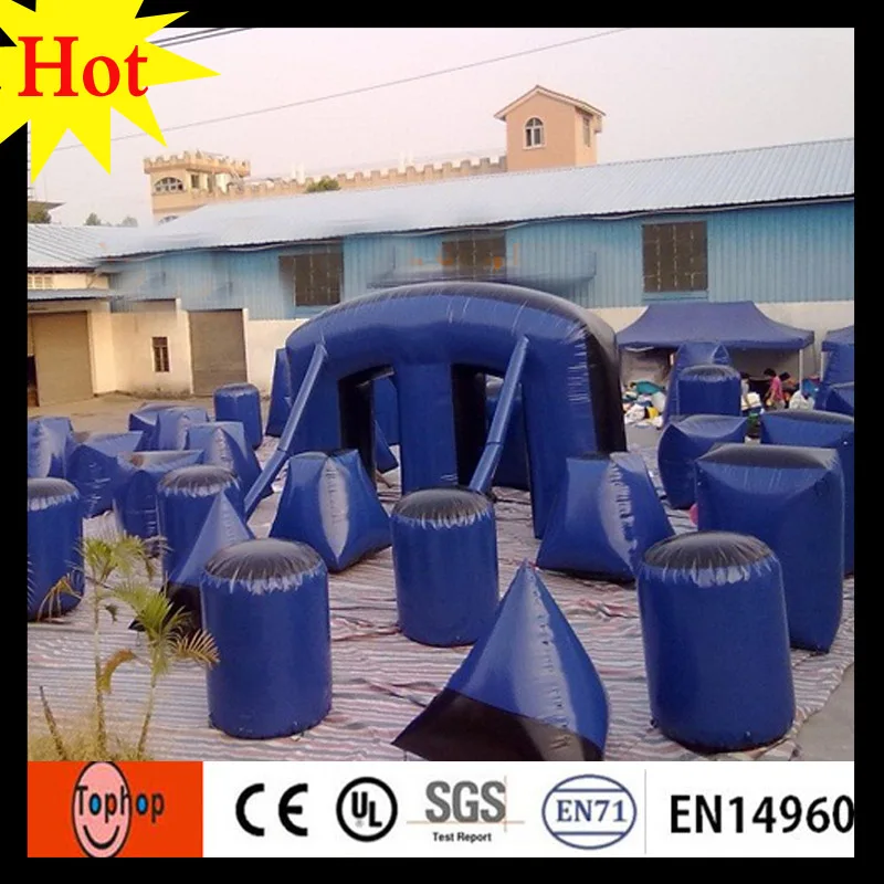 

2016 hot inflatables paintball bunker obstacles marker china price 0.7mm PVC tarpaulin