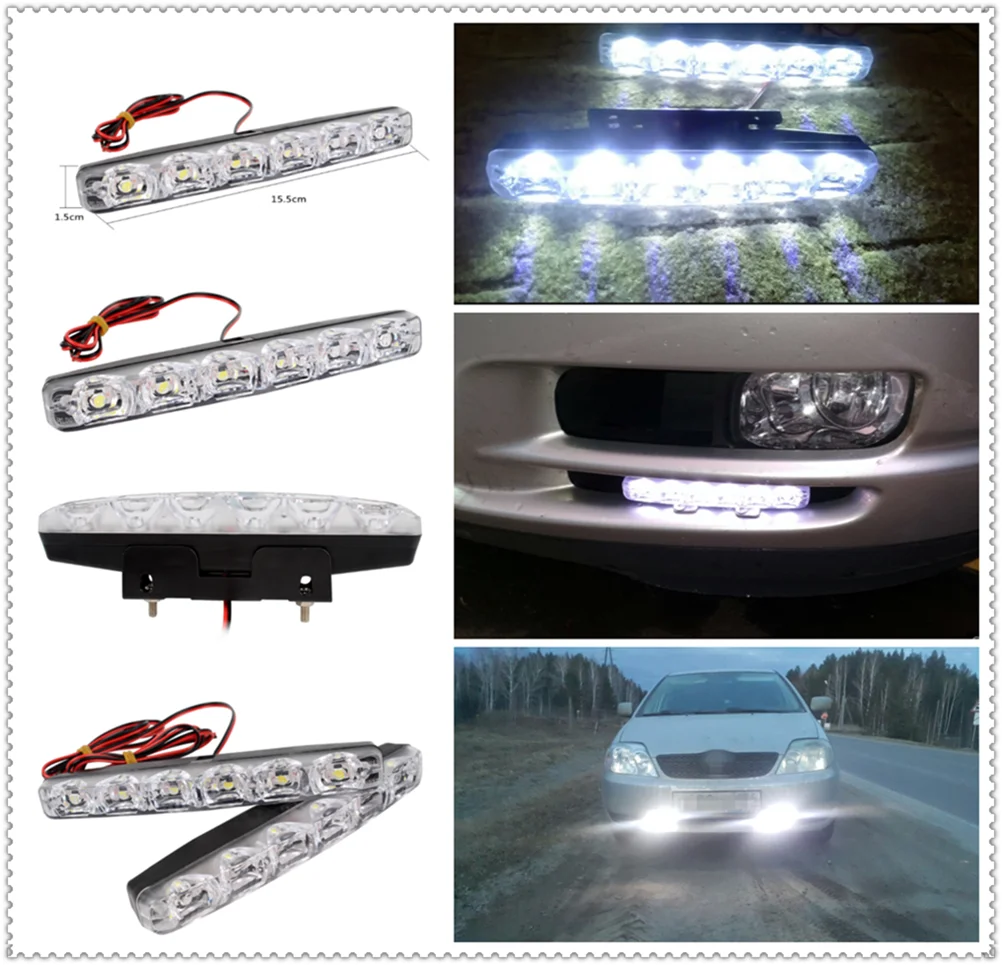 2pcs LED motorcycle car daytime running lights modeling anti fog for Ford Expedition EcoSport
