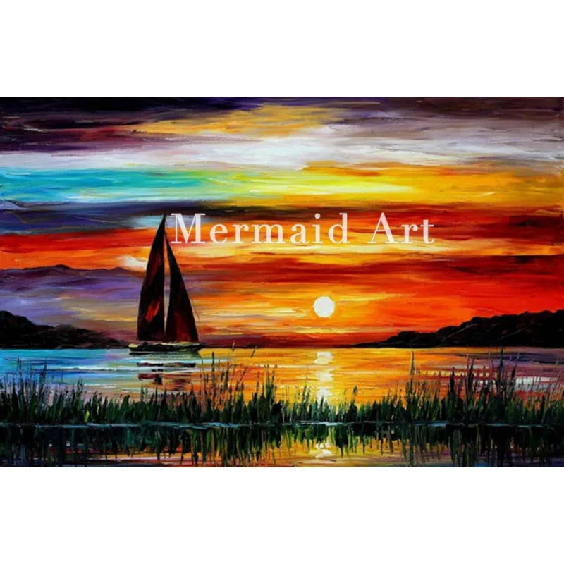 

Hand Painted Oil Painting On Canvas Lake Okeechobee Abstract Palette Knife Painting Living Room Decor Artwork Figures Poster