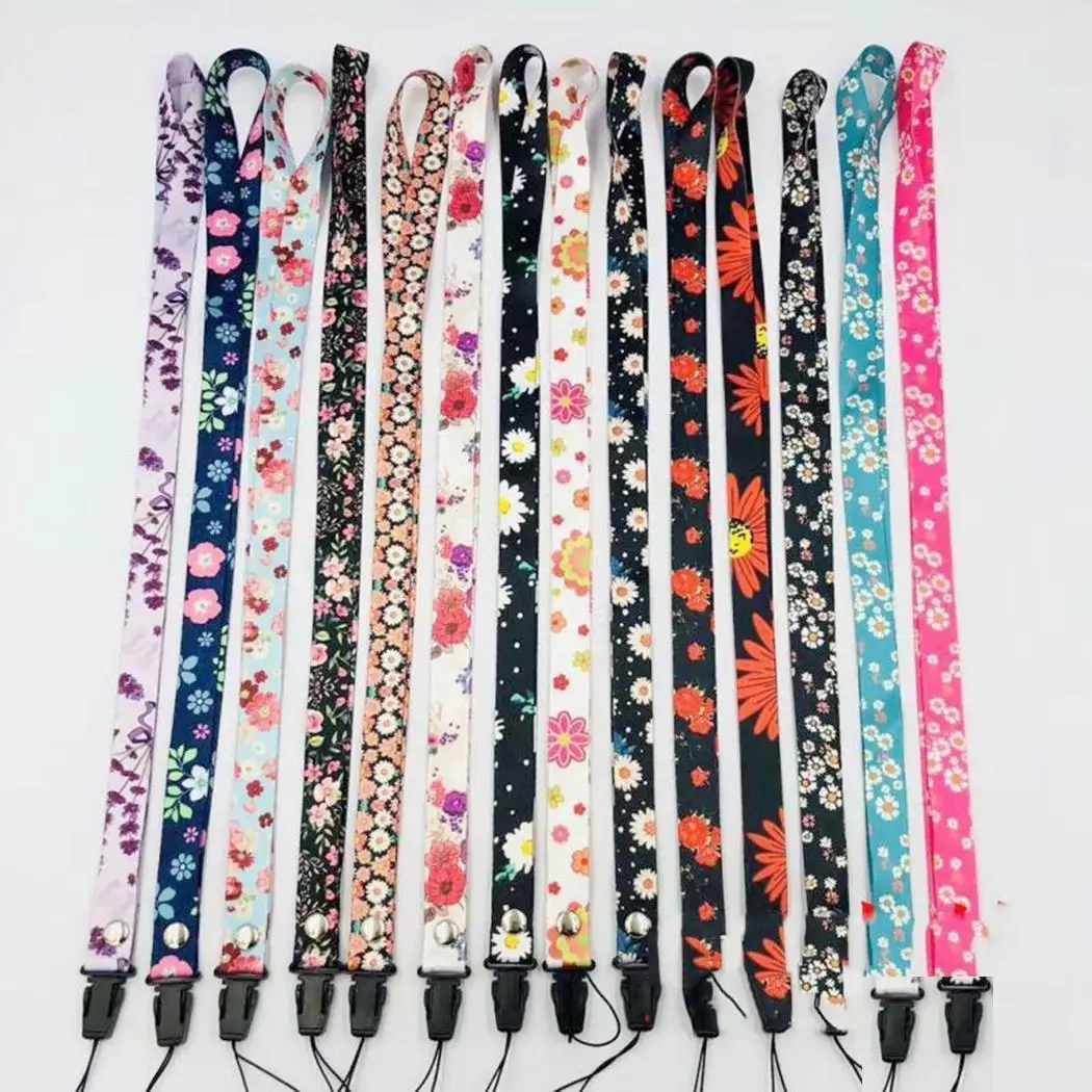 

Leaves Floral Neck Strap Lanyard For Keys ID Card Phones Decoration, Shockproof Gym Mobile Phone Straps