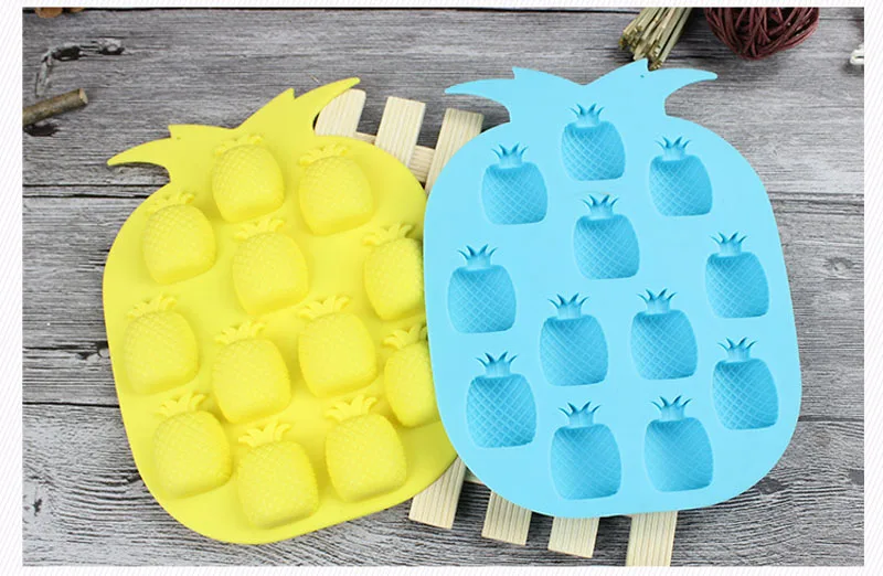 

Ice Cream Tools Brand New Ice Maker Mould Bar Party Drink Ice Tray Pineapple Shape Ice Cube Freeze Mold lin2910