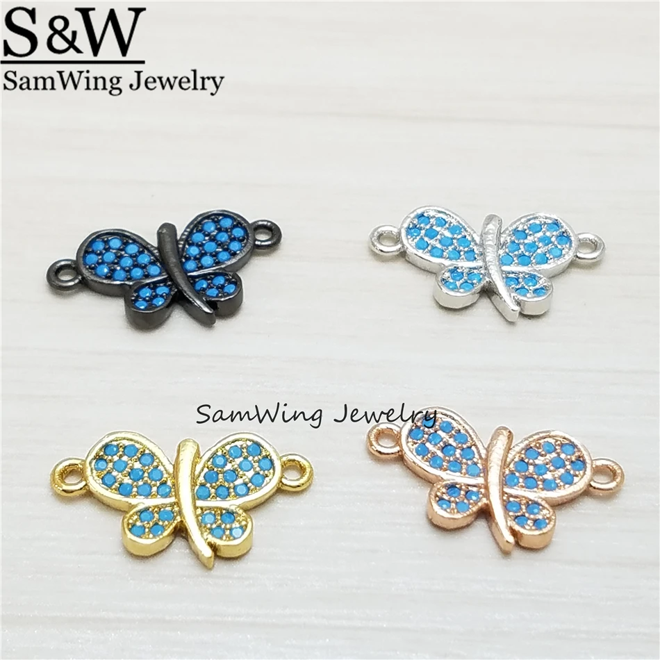 10pcs Popular Jewelry Connector Accessory Women Silver Plated two Loop