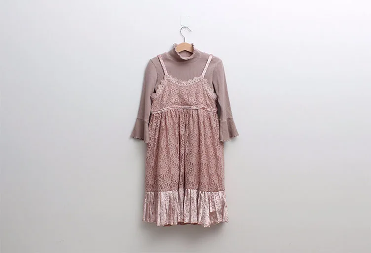 lace teenage girl party dress baby pink summer spring 2018 sleeveless elegant kids dresses for girls princess sundress clothing (6)
