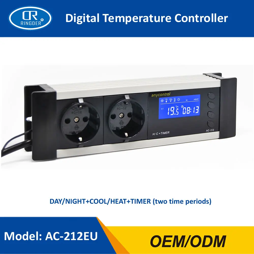 AC-212 DIGITAL REPTILE TEMPERATURE THERMOSTAT 1