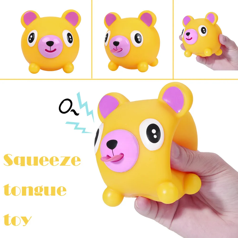 Милый декомпрессионный игрушка сжимающий стресс языки альтернатива юмористический светильник сердечный смешная игрушка skuishi животное