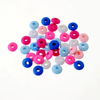 

100pcs 10x4mm Wood Dye Wooden Abacus Spacer Beads For Baby DIY Crafts Kids Toys Spacer Beading Bead Jewelry Making DIY