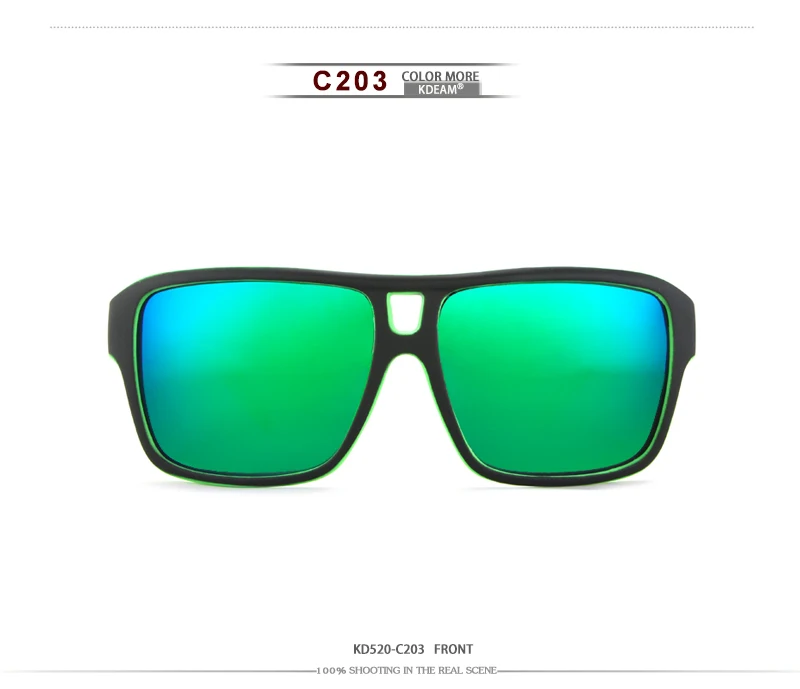 KDEAM отражающие поляризованные солнцезащитные очки бренд jam высокой интенсивности спортивные солнцезащитные очки мужские с черным жесткий чехол