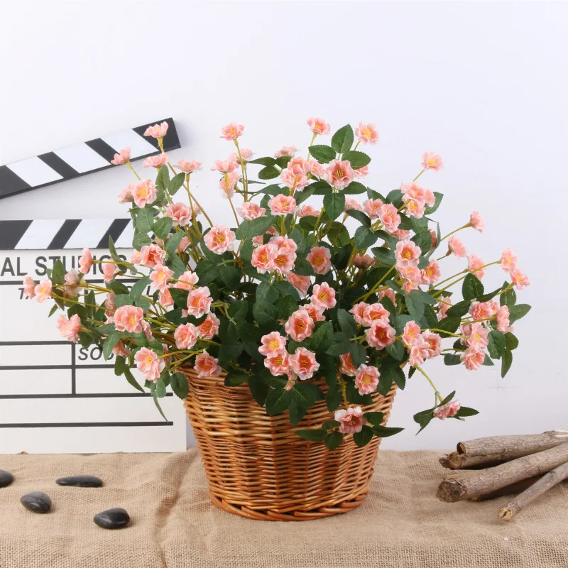 

Klonca Natural Small Silk Flower 40cm 1pc Artificial Flower Fake Flower Mini Chinese Rose for Home Wedding Decoration