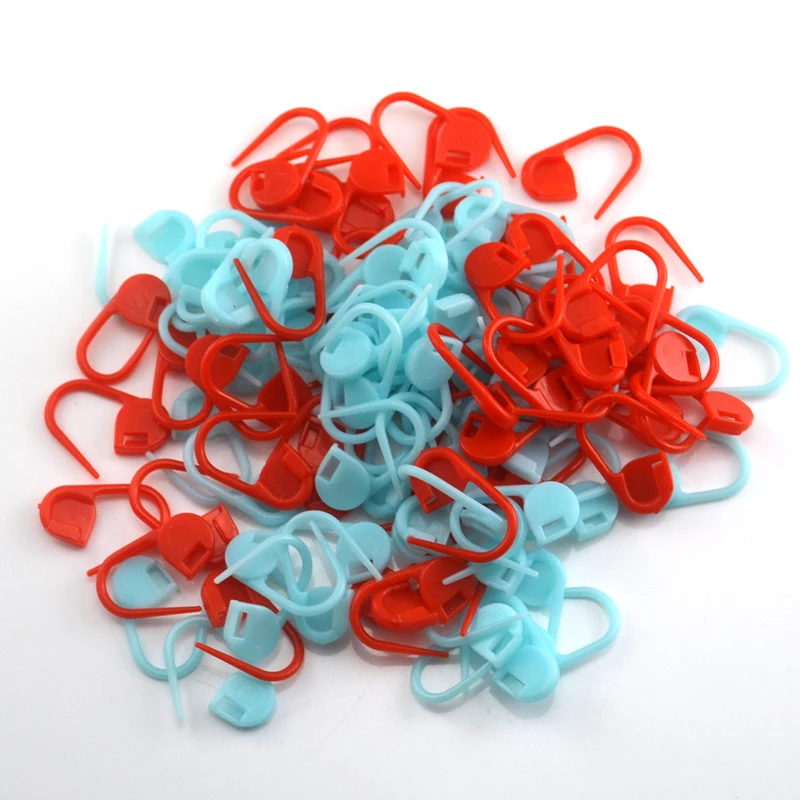 

200PCs Mixed Plastic Needle Knitting Crochet Locking Stitch Markers Holders 22mmx10mm Free Shipping
