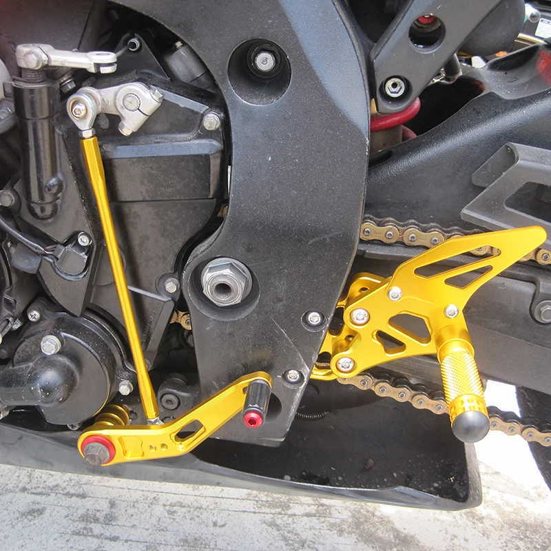 KEMiMOTO GSXR CNC Adjustable Rearsets Foot Rest Pegs For SUZUKI GSX-R 600  750 2006 2007 2008 2009 2010 GSXR600 GSXR750 (9)