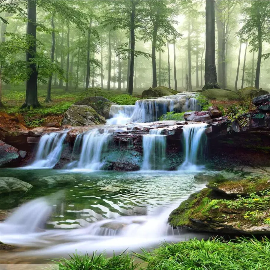 Beibehang пользовательские большие обои 3D фото фрески лес ручье водопад пейзаж
