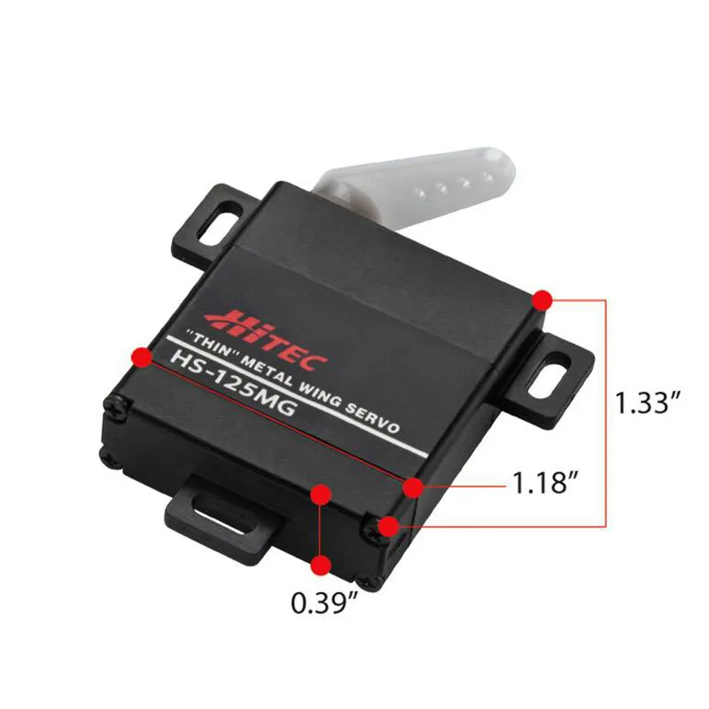 

HS-125MG Slim Metal Gear Wing Servo 3.5KG/24g for RC hobby sailplane glider