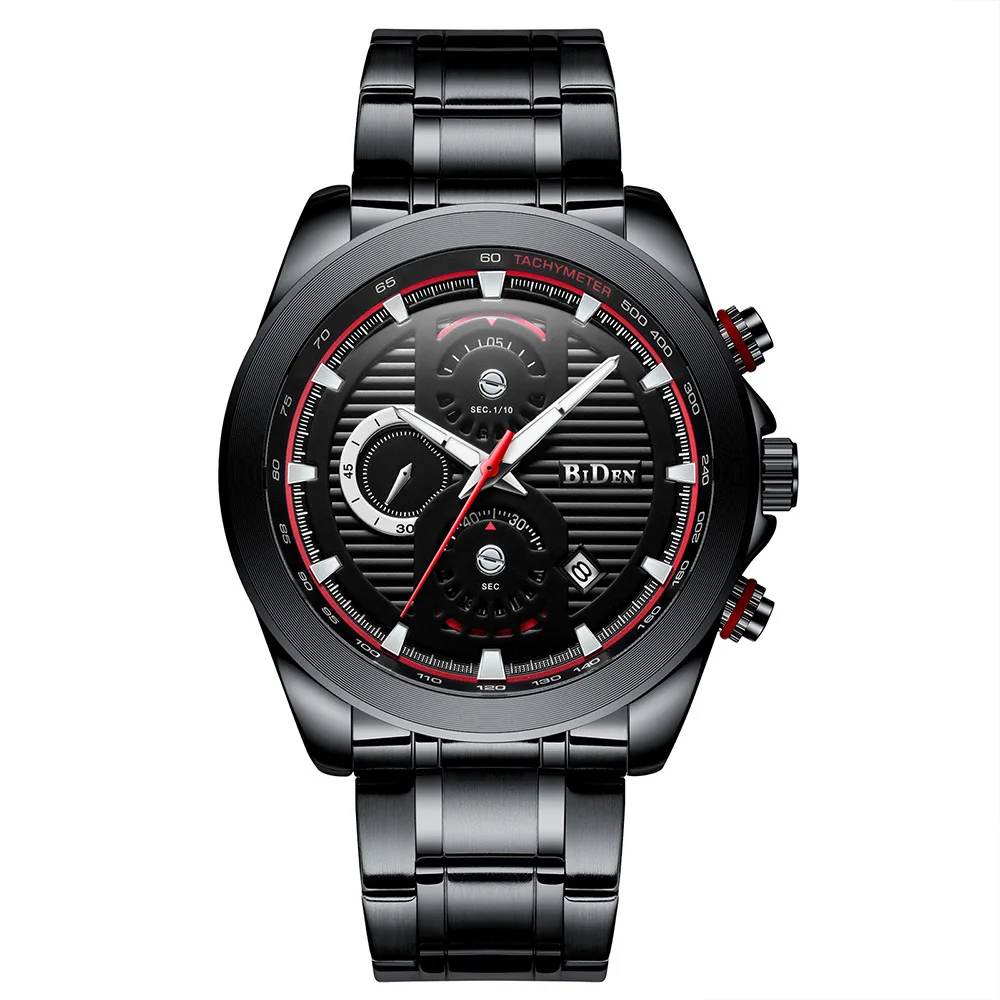 Buy mens Multifunction wristwatches black silver