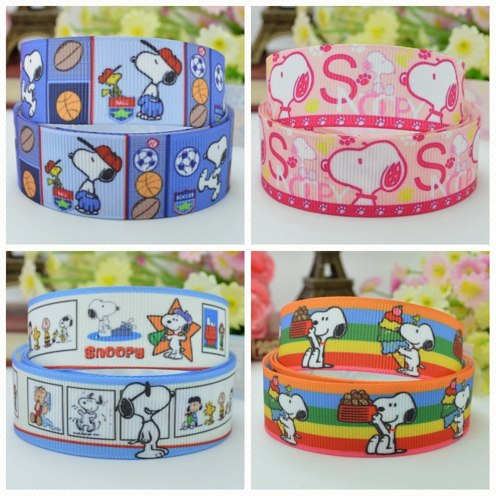 DUWES 7/8 &quot22 мм 2 5 10 50 ярдов милая собака мультфильм печатных grosgrain ленты волос лук DIY