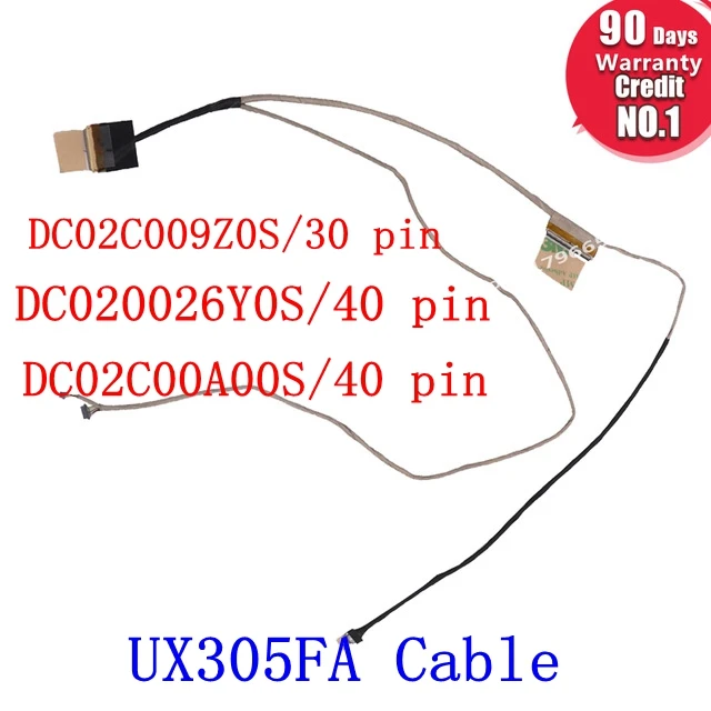 Akemy новый кабель для ноутбука LCD LVDS For Asus UX305FA UX305F UX305 U305L U305F BK5 40pin 30 PIN PN: DC02C00A00S