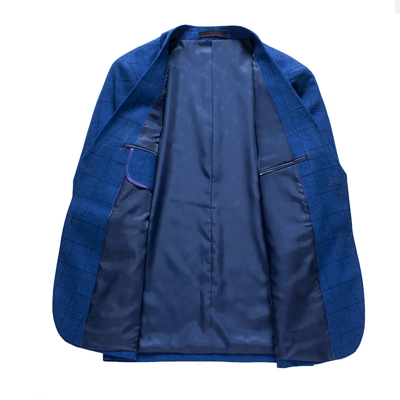 2019 Весна для мужчин s Повседневный Блейзер куртка 3XL синий Slim Fit пиджак в деловом