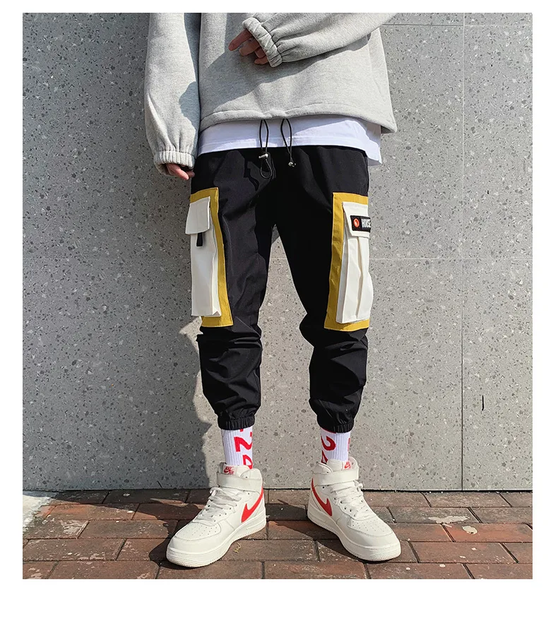 Штаны в стиле хип-хоп; винтажные Цветные Лоскутные Брюки-шаровары; уличная одежда в стиле Харадзюку; спортивные штаны