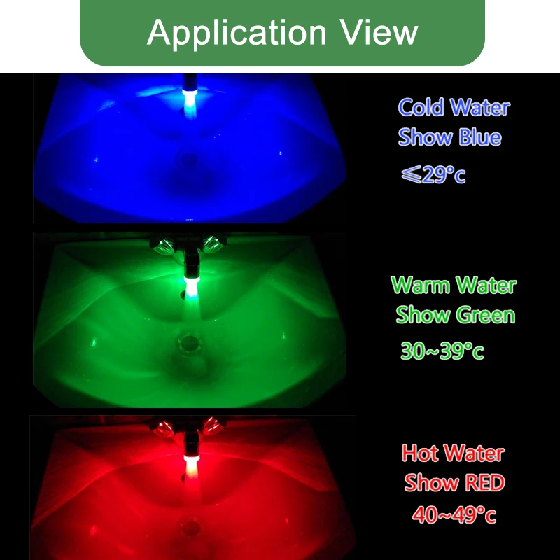Kaguyahime, 3 вида цветов светодиодный светильник, сменный кран для душа, водопроводный датчик температуры, Levert, Прямая поставка, кран для воды, универсальный адаптер