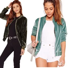 Women Long Sleeve velvet jacket Outwear lady tops zipper pleuche Coat casual hoodies top 2017 new autumn female clothes