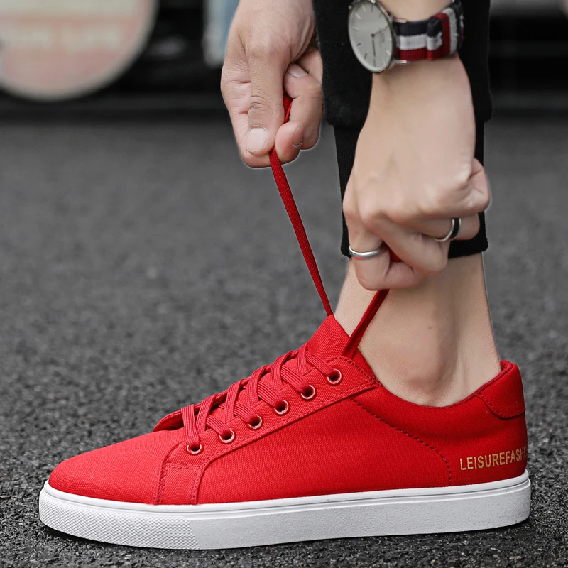 WOLF WHO New Arrivals Men Canvas Casual Shoes Male Lace Up Black Sneakers Comfortable lightweight Shoes buty meskie X-029