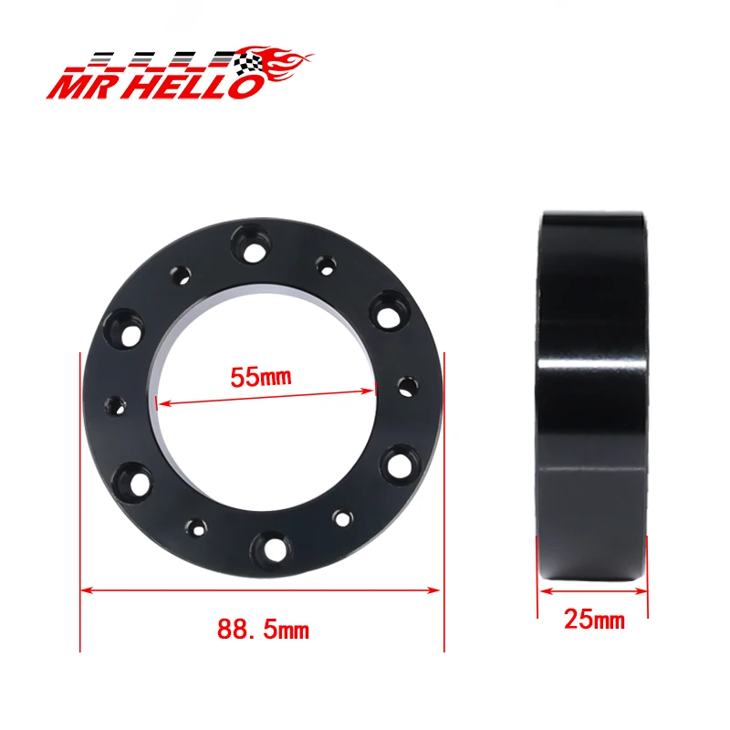 

new 2.5cm Height Aluminium Steering Wheel Hub BOSS KIT steering-wheel Adapter Spacer Kit for Car