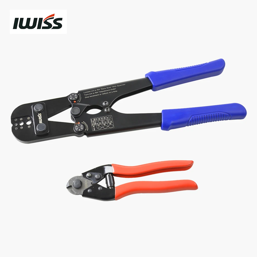 IWISS IWS 1608M Wire Rope Crimping Tool IWS 102 Wire Rope Cutterin