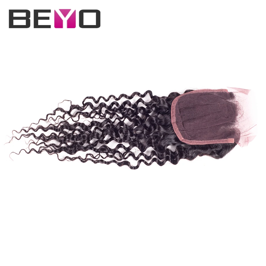 

7A water wave lace closure peruvian curly virgin hair peruvian lace closure wet and wavy virgin peruvian  hair soft human hair
