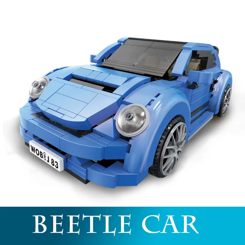 

Building Blocks Fit LegoINGlys 944Pcs Technic Series MOC Creator Blue Racing Car VW Beetle MOC Bricks Toys For Adults Gifts